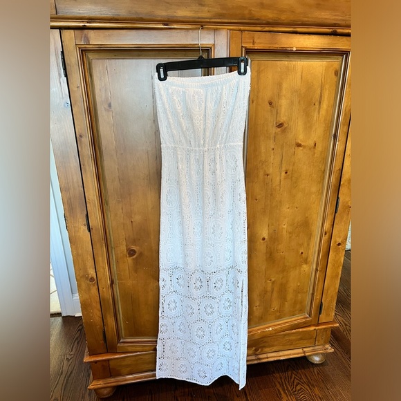 White Strapless Lilly Pulitzer Emmett Maxi Dress - Picture 6 of 6